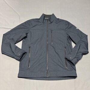 Kuhl Impakt Jacket Men's Medium Black Blue Full Zip Soft Fleece Lined Hiking Out